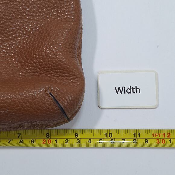 Michael Kors Purse Hamilton Brown/Tan Pebbled Leather Crossbody Shoulder Bag - Picture 10 of 14